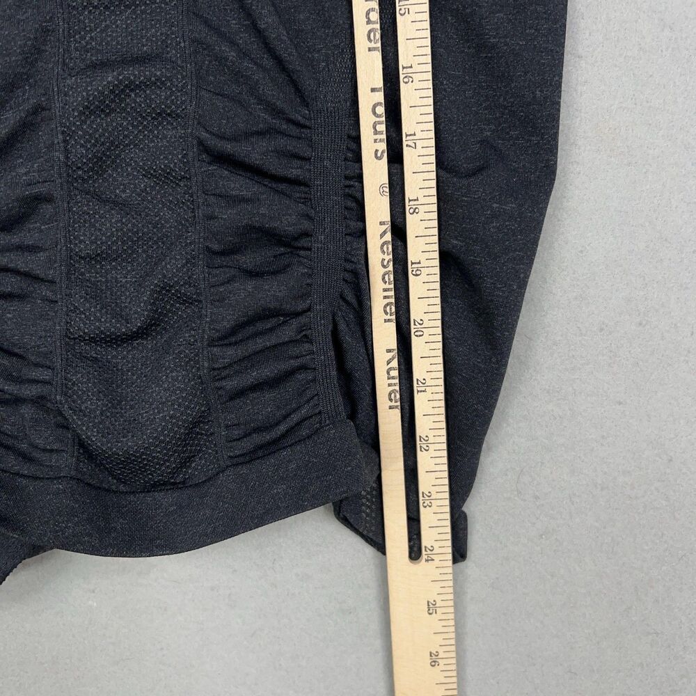 Athleta Top Womens XS Black Fast Track Racer Ruched Athletic Yoga Gym Training - Picture 11 of 12